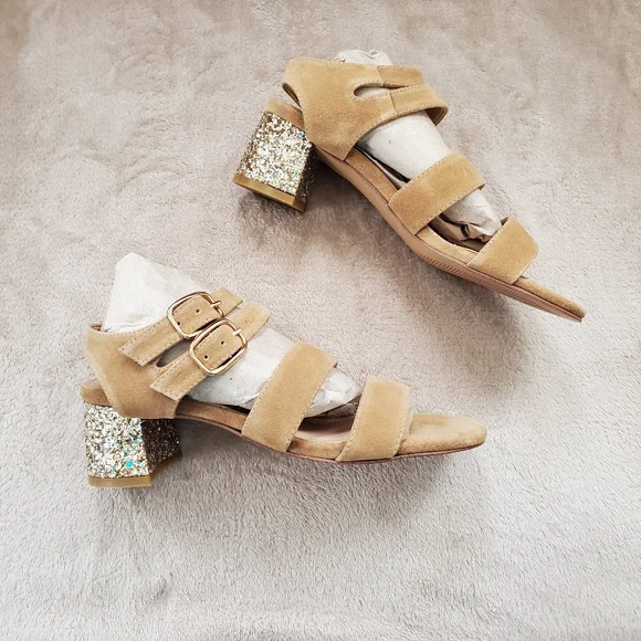 BNWOB Marais x For Love and Lemons Glitter Holiday Sandals - Picture 4 of 15